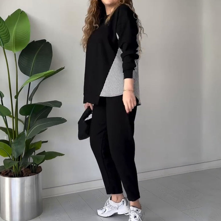 Women's 2-Piece Color Block Lounge Set