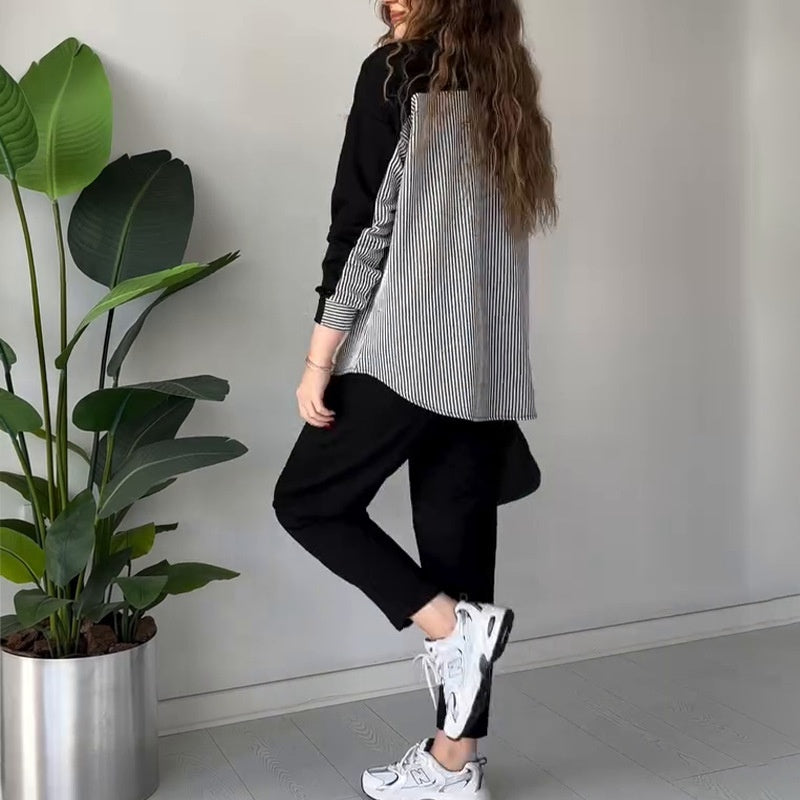 Women's 2-Piece Color Block Lounge Set
