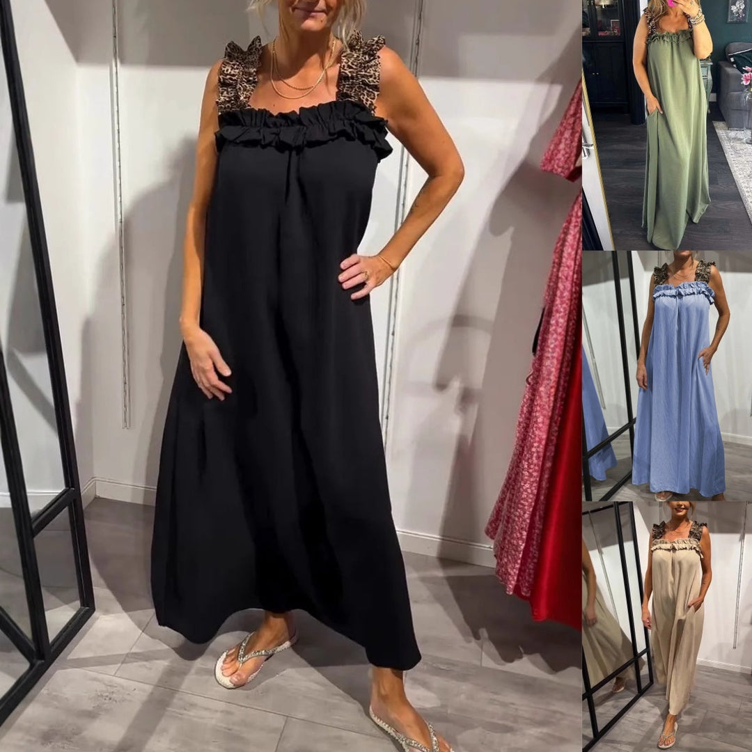 Casual sleeveless dress with pockets for women