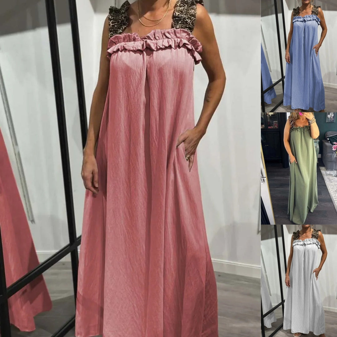 Casual sleeveless dress with pockets for women