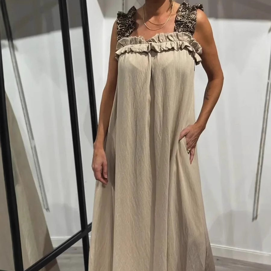 Casual sleeveless dress with pockets for women
