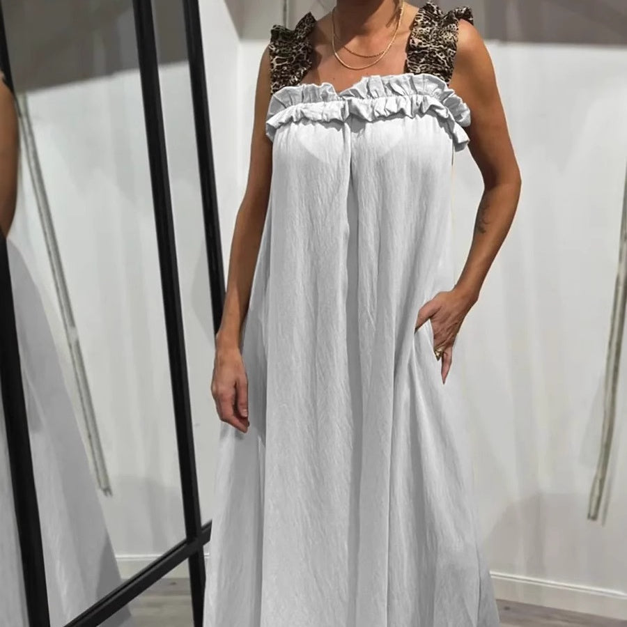 Casual sleeveless dress with pockets for women