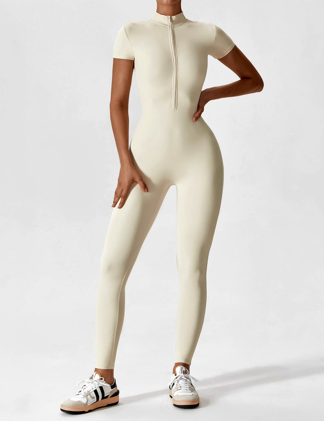 Yeoreo long/short sleeve zip up jumpsuit