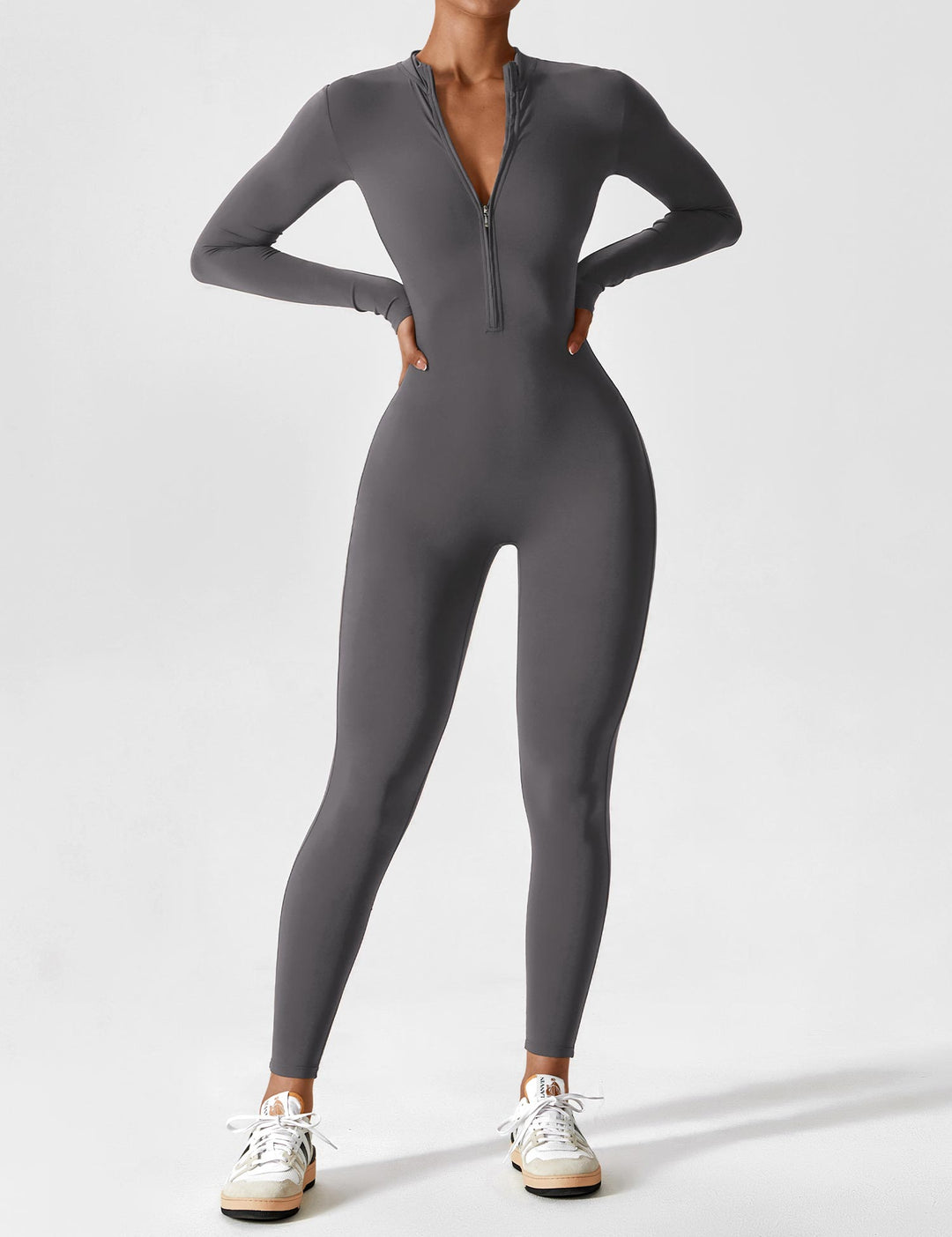 Yeoreo long/short sleeve zip up jumpsuit